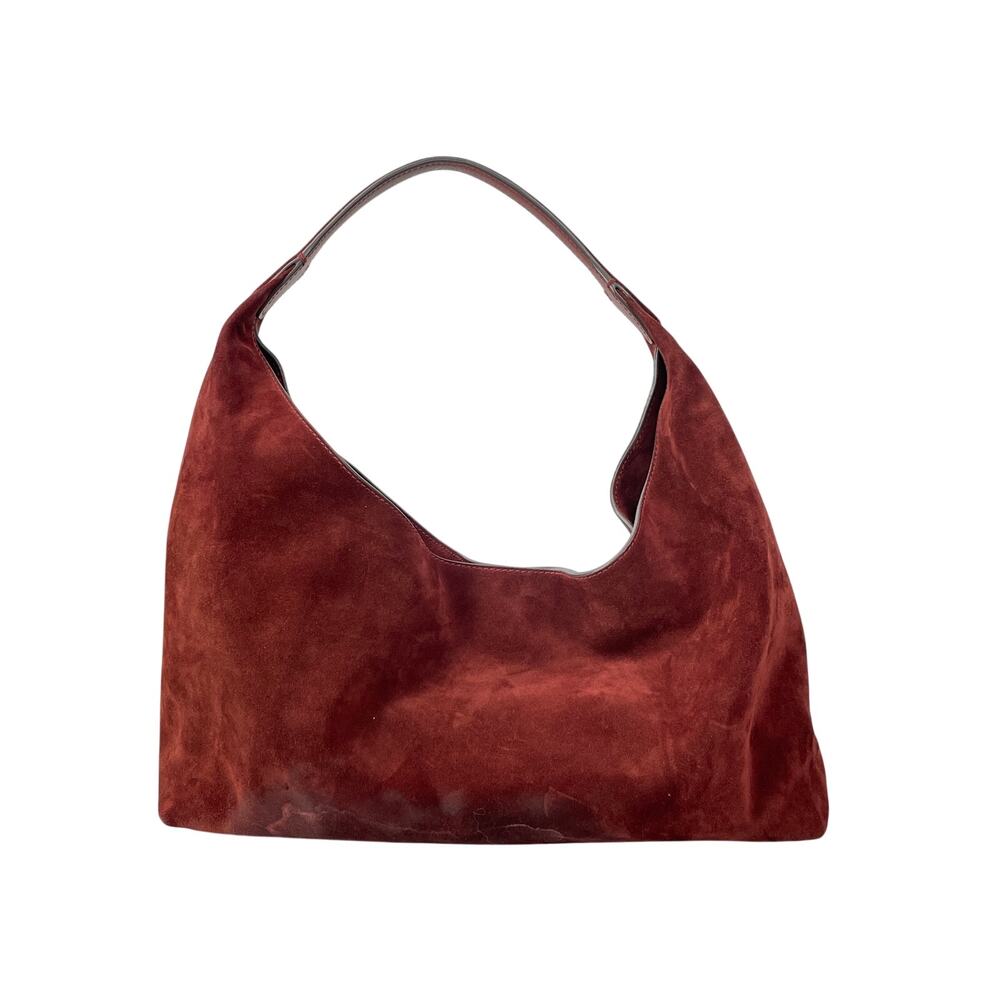 NEW Madewell The Mylie Red Burgundy Italian Suede Shoulder Handbag Size OS - Picture 3 of 5